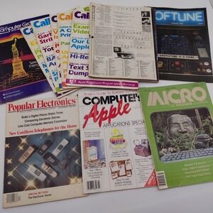 Vtg 80s Mixed Magazine Lot 11 Computer Technology‎ Apple Advertising Rare Read